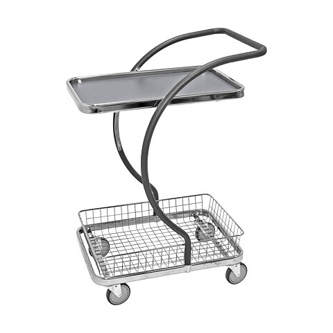 Bordsvagn, två plan, nedre plan korg- Design