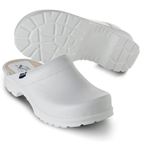 Kocksko Comfort, öppen träsko, VIT