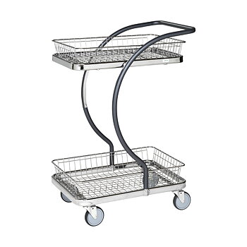 Korgvagn, två plan med låg korg - Design