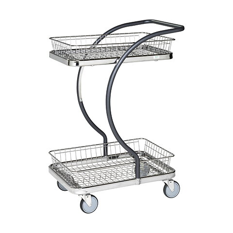 Korgvagn, två plan med låg korg - Design