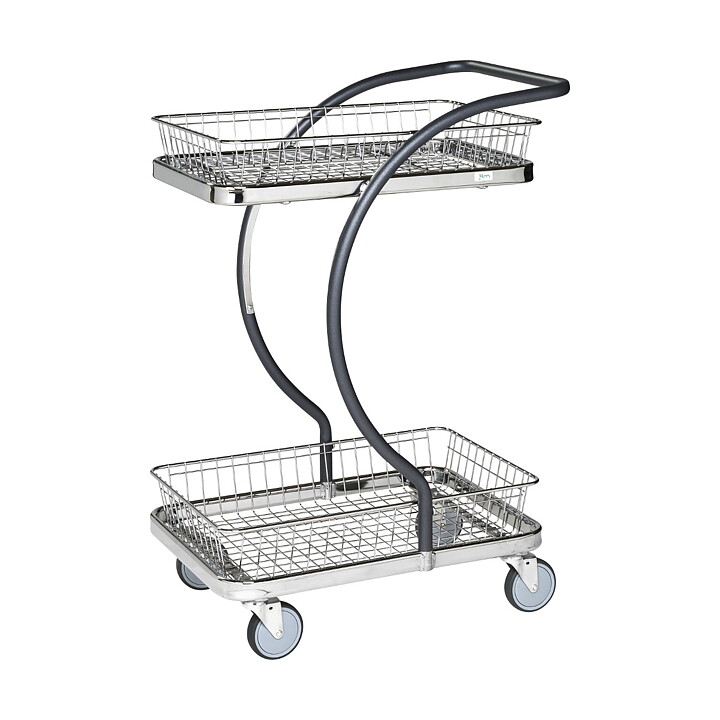 Korgvagn, två plan med låg korg - Design