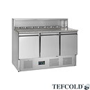 Pizzabänk PT930, 3 dörrar, kylbrunn GN 1/6, hyllor GN 1/1