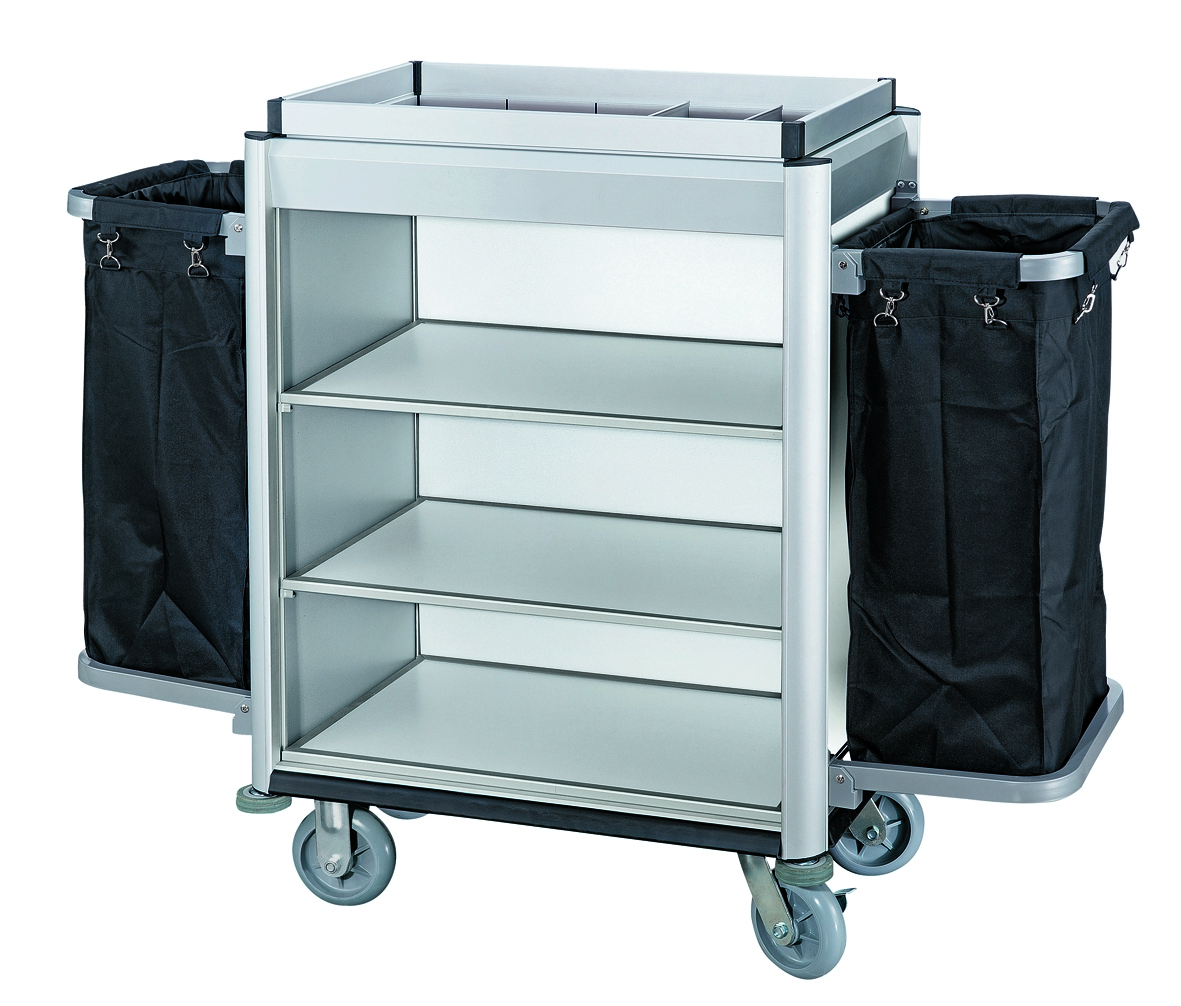 Hotellvagn, Alu/Alu - 2 tvättsäckar - 2