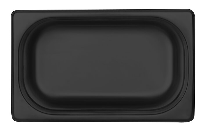 Svart gastronormkantin 1/4-100