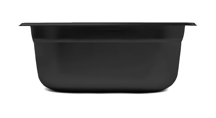 Svart gastronormkantin 1/9-100