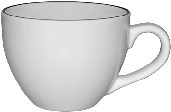 Mugg med svart rand Jumbo - 50 cl