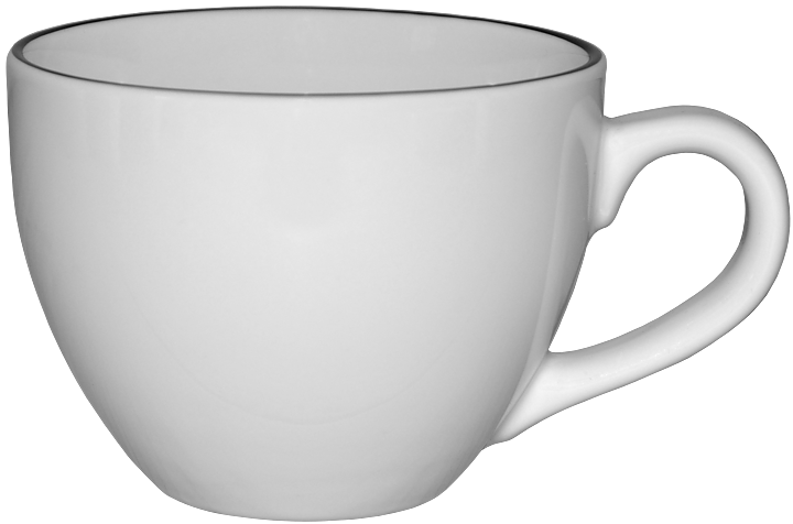 Mugg med svart rand Jumbo - 50 cl