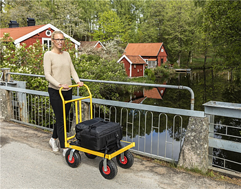 Plattformsvagn, luftgummihjul, bredd 650 mm