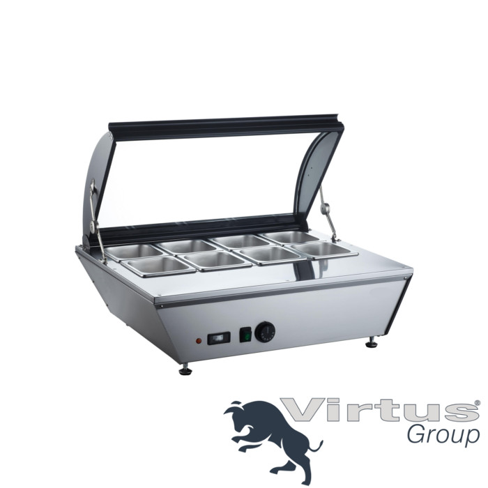 Värmedisplay 8x GN 1/6, (+30°/+90°C)