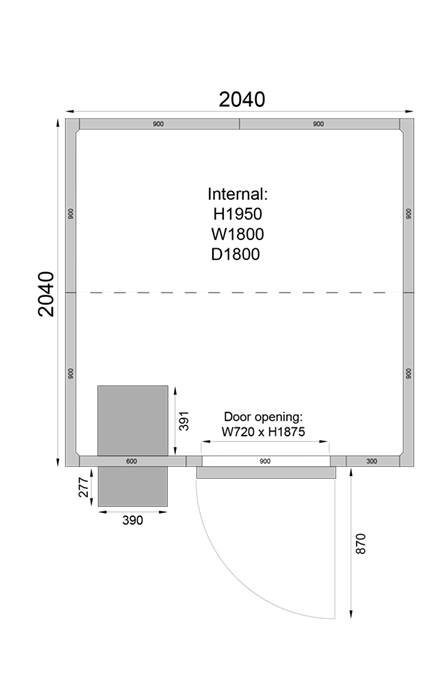 Frysrum - 6,3 m³ - 4