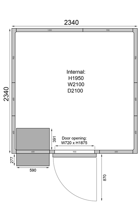 Frysrum - 8.6 m³ - 4