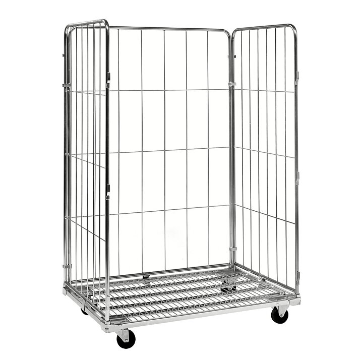 Rullcontainer, 3 sidor, bredd 120 cm