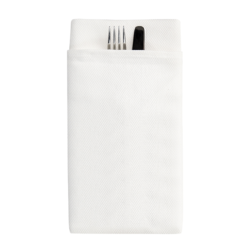 Restaurangservett Fishbone Offwhite