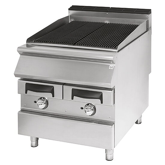 Vattengrill, gasdriven, dubbel, vändbart gjutjärnsgaller