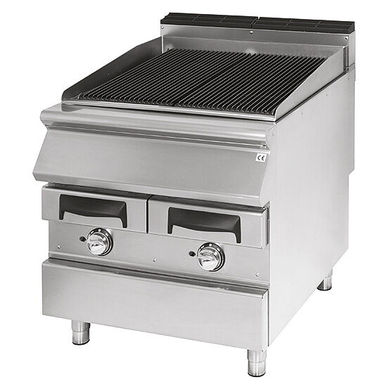 Vattengrill, gasdriven, dubbel, vändbart gjutjärnsgaller