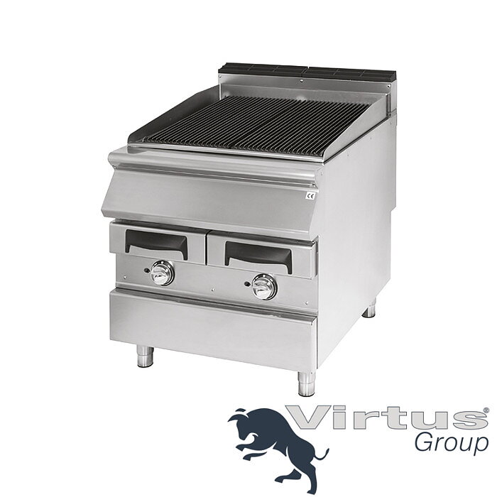 Vattengrill, gasdriven, dubbel, vändbart gjutjärnsgaller