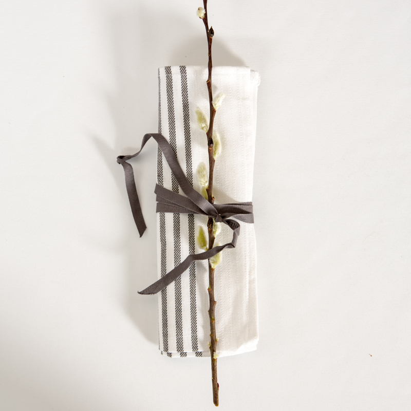 Restaurangservett Cassidy  Vit/grå - 2