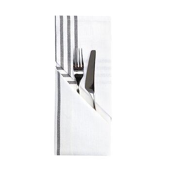 Restaurangservett Cassidy  Vit/grå