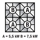 Gasspis, 4 brännare, elektrisk ugn, GN2/1, Line VS900