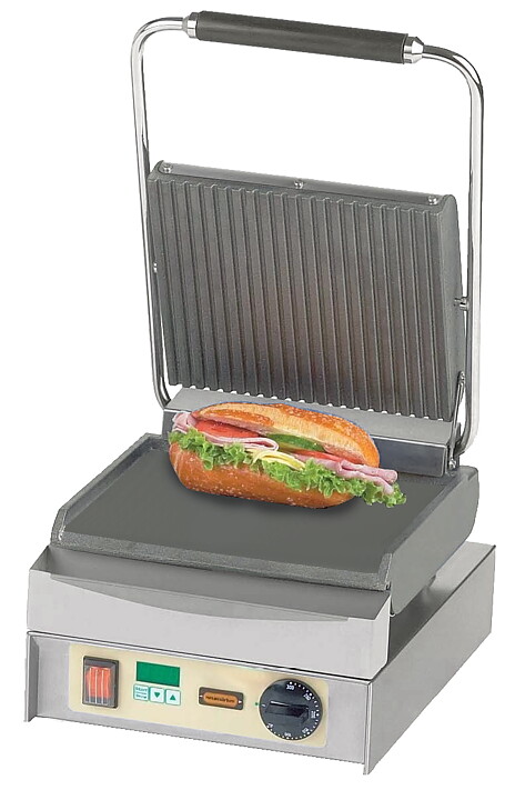Klämgrill Panini Master, räfflad och slät