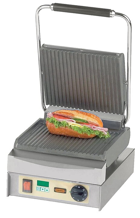 Klämgrill Panini Master, räfflad