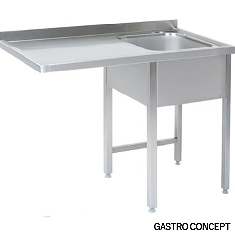 Diskbänk för diskmaskin, underskåp, ho till höger - djup 60 cm