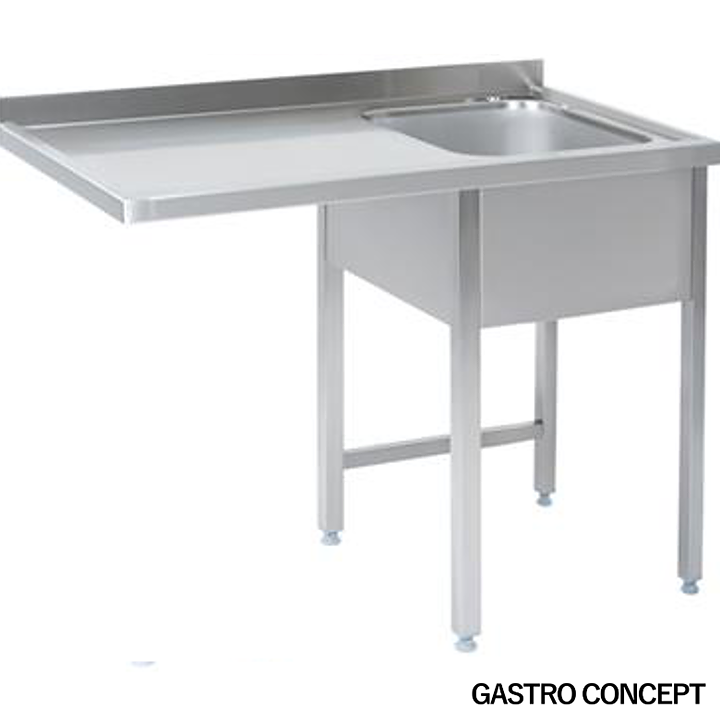 Diskbänk för diskmaskin, ho till höger - djup 70 cm
