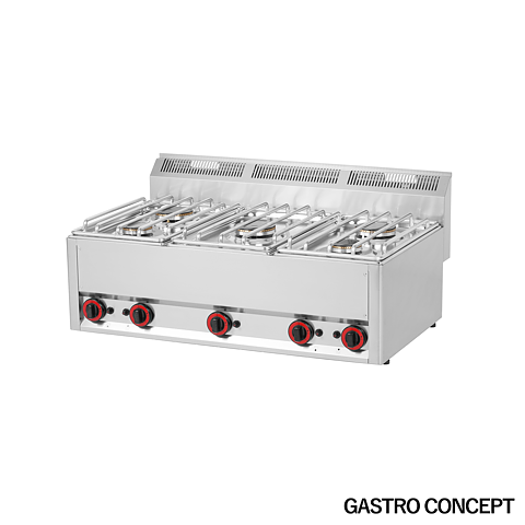 Gasspis, 5 brännare