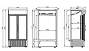 Displaykyl FSC1200H, 970 liter