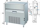 Iskubmaskin KL 132 W eller A, 125 kg/24h