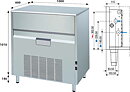 Iskubmaskin KL 152 W eller A, 145 kg/24h
