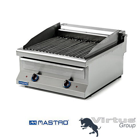 Elektrisk restauranggrill, 2 grillzoner, bredd 80 cm