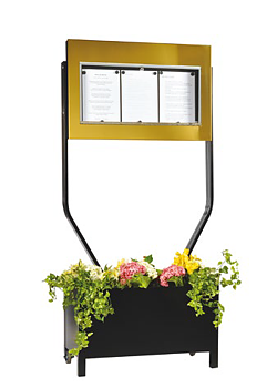 Menyskåp Bourgogne Blomlåda - 3x A4