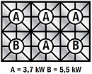 Gasspis, bänk, 6 brännare