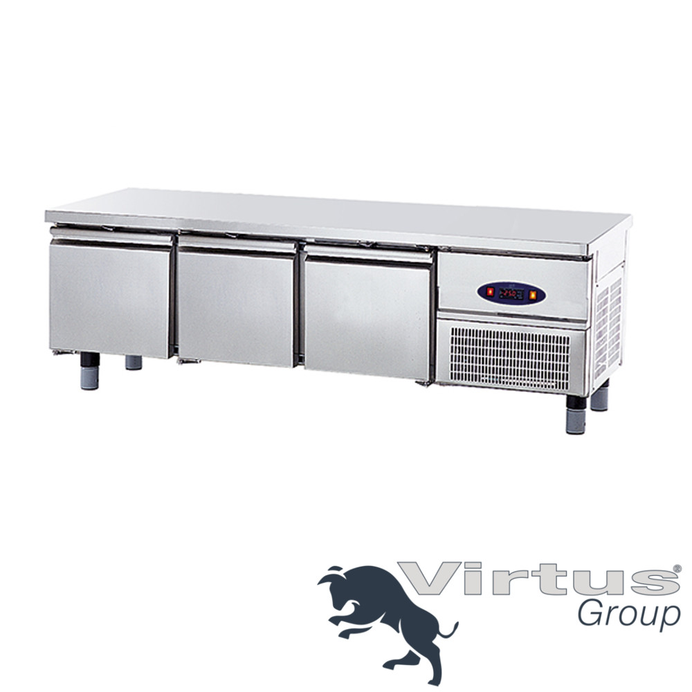 Grillkylbänk djup 70 cm, 3 lådor GN 1/1