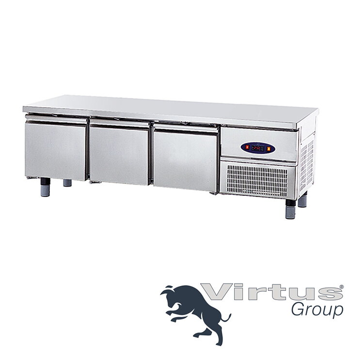 Grillkylbänk djup 70 cm, 3 lådor GN 1/1