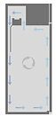 Kylskåp Space Plus K 1400, dubbelkyl GN 2/1