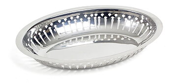 Brödkorg rostfri oval 24x16cm