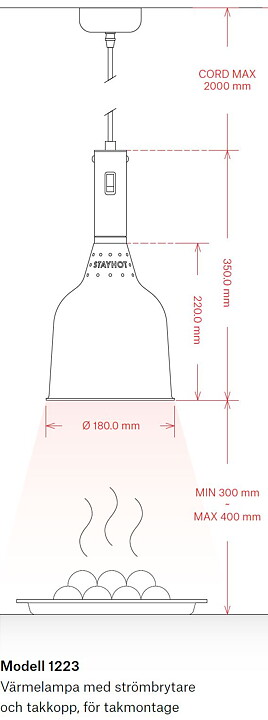 Värmelampa Classic 1223 - ALUMINIUM