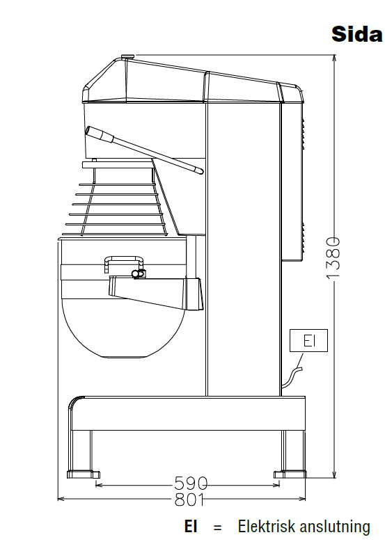 Blandningsmaskin, MBE40 - 40 liter - 2