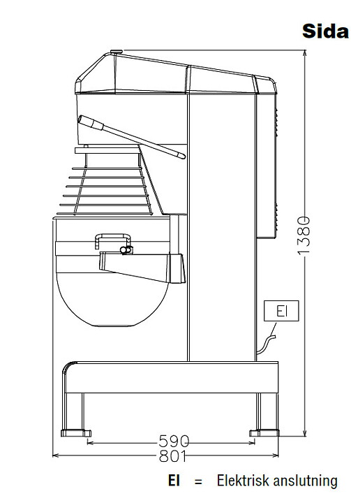 Blandningsmaskin, MBE40 - 40 liter
