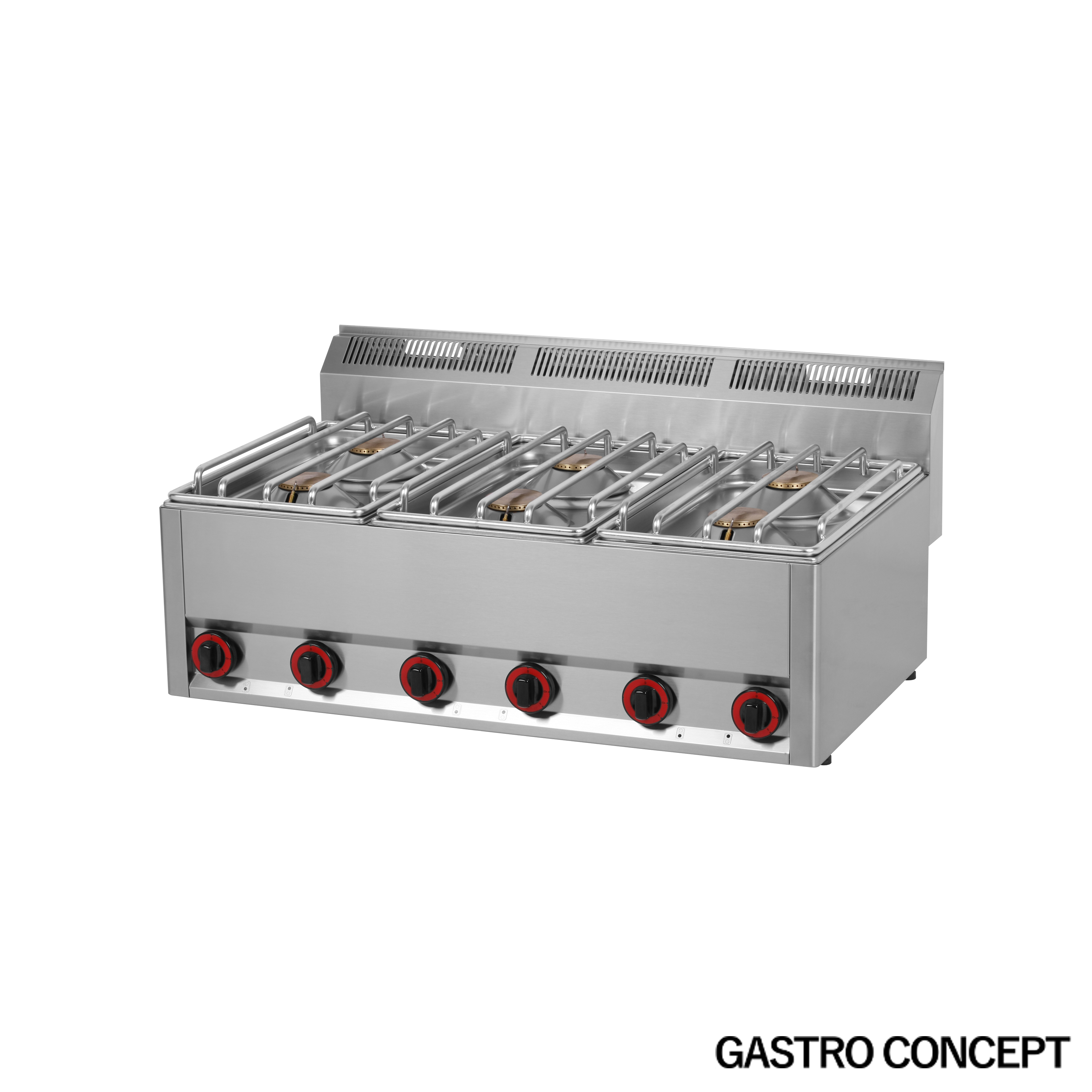 Gasspis, 6 brännare