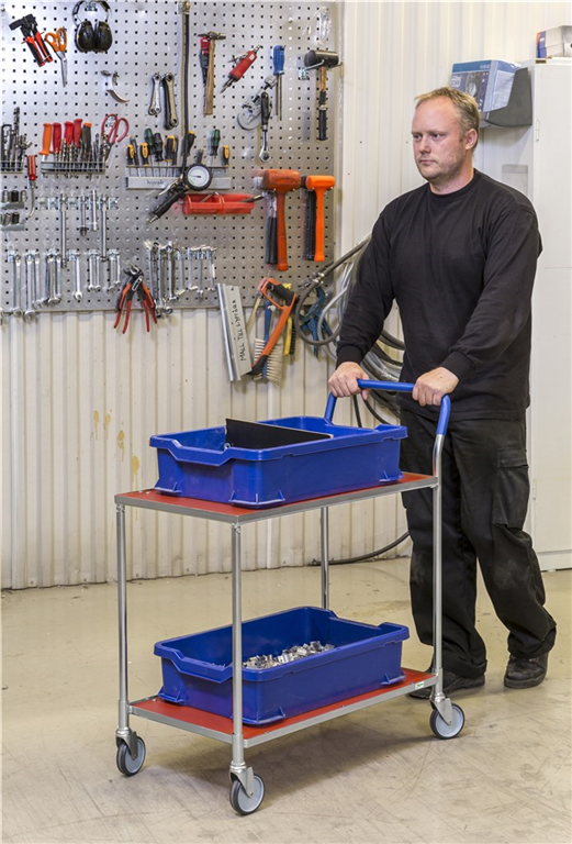 Bordsvagn med plastbeklätt handtag - Vit - 4