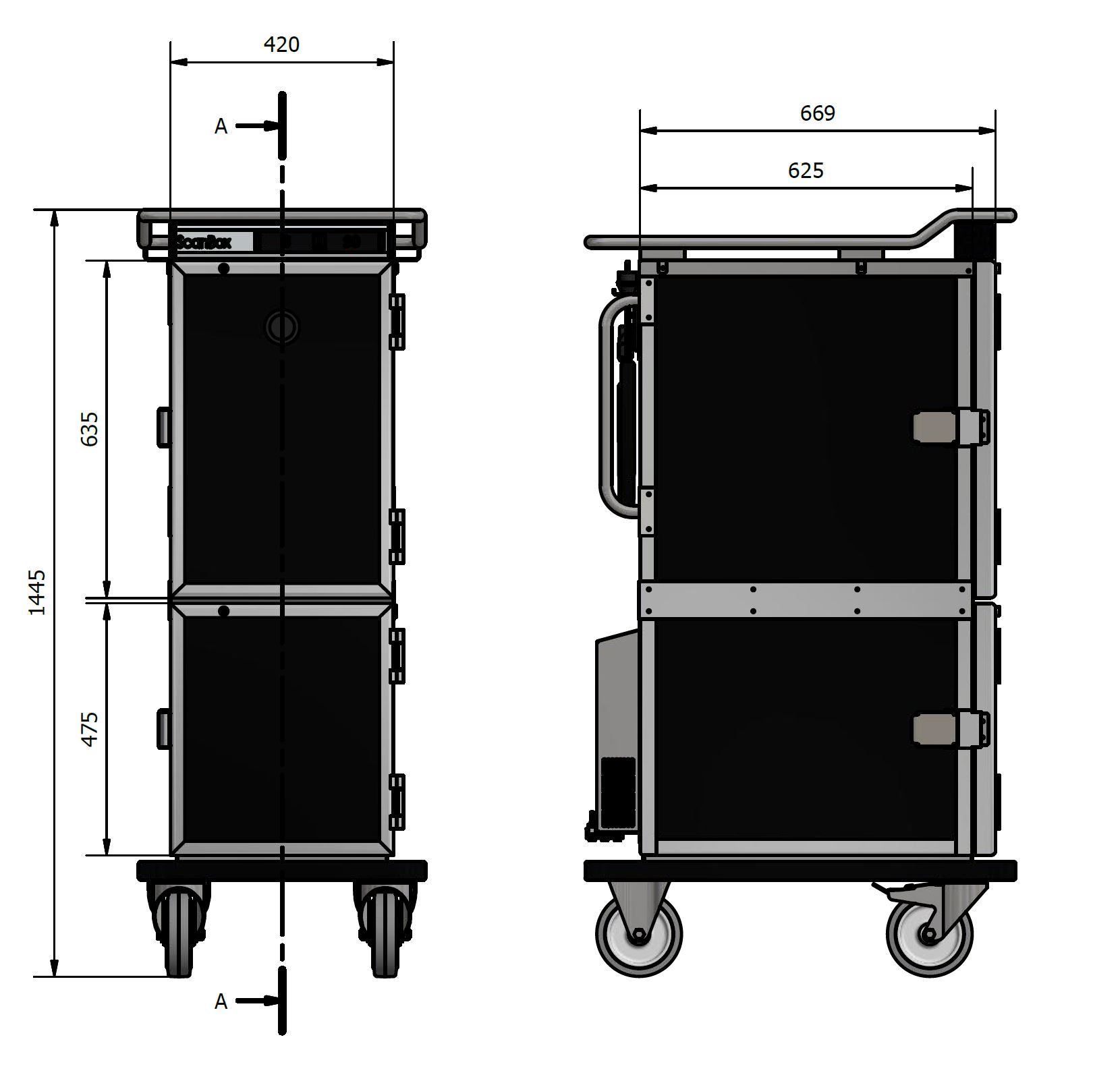 Kombinationsbox ERGO LINE COMBO, 4+6 GN1/1 - 3