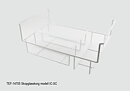 IC301SC+SO  Skopglassfrys 7x5 liter, plana skjutlock