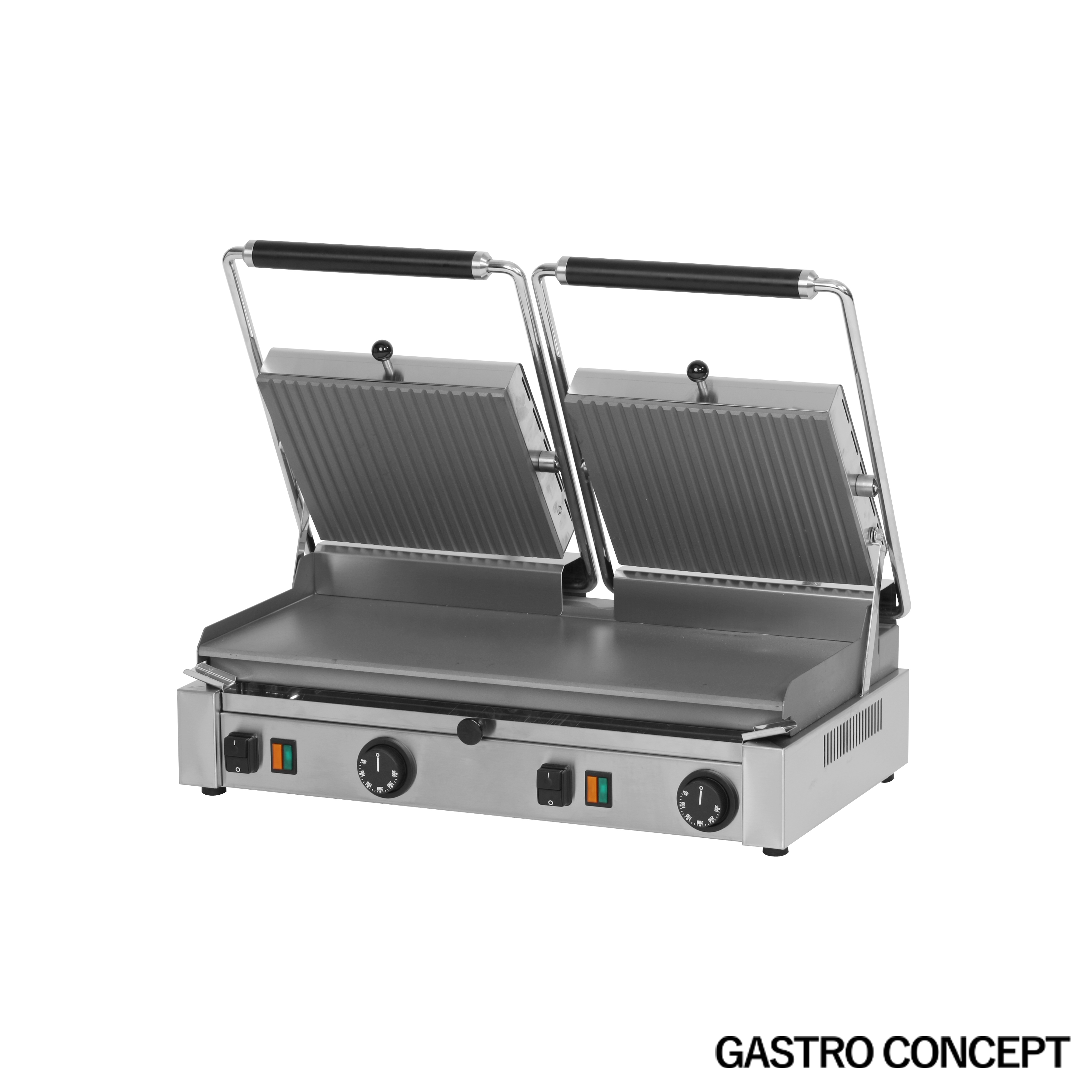Klämgrill, räfflad och slät