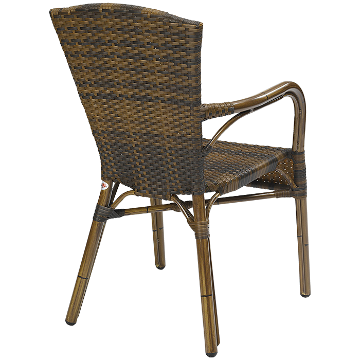 Spring de Luxe burned, karmstol med bambu-look