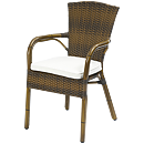 Spring de Luxe burned, karmstol med bambu-look