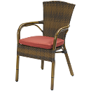 Spring de Luxe burned, karmstol med bambu-look