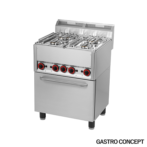 Gasspis, 4 brännare, 1 elektrisk ugn